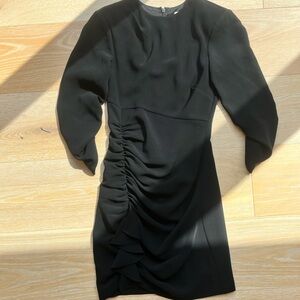 Cliq à Sept Black Ruched Dress 3/4 Sleeve Size 0